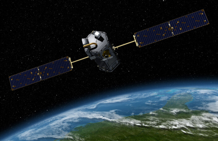 Den amerikanske satellitten OCO-2 overvåker konsentrasjonen og fordelingen av CO2 i atmosfæren. Den ble skutt opp 2. juli 2014. I fremtiden vil flere slike satellitter fra USA, Kina og Japan overvåke klimagasser i atmosfæren. (Foto: (Illustrasjon: NASA)) Den amerikanske satellitten OCO-2 overvåker konsentrasjonen og fordelingen av CO2 i atmosfæren. Den ble skutt opp 2. juli 2014. I fremtiden vil flere slike satellitter fra USA, Kina og Japan overvåke klimagasser i atmosfæren. (Foto: (Illustrasjon: NASA))