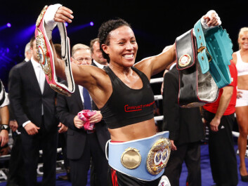 On September 13, 2014, boxer Cecilia Brækhus became the first woman to win four championship belts. (Photo: Heiko Junge / NTB scanpix) On September 13, 2014, boxer Cecilia Brækhus became the first woman to win four championship belts. (Photo: Heiko Junge / NTB scanpix)
