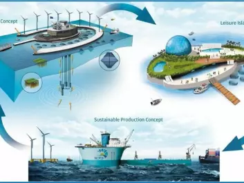 Scientists are designing platforms to combine industry and harbour activity with renewable energy, aquaculture and leisure. (Illustration: TROPOS)