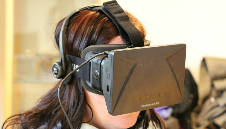 The Oculus Rift headset has been tested as a training tool to help nursing students improve their communication skills. (Photo: Anne Sliper Midling, NTNU)