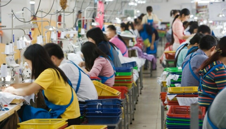 Migrant workers work long hours. Here from a textile factory in Guangdong, China. (Illustration photo: Colourbox)