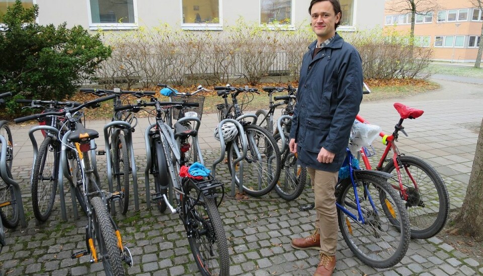 Bilfri dag er ett av sju tiltak som monner, ifølge NTNU-forsker Kjartan Steen-Olsen. Da er sykkelen god å ha.  (Foto: Maren Agdestein, NTNU)