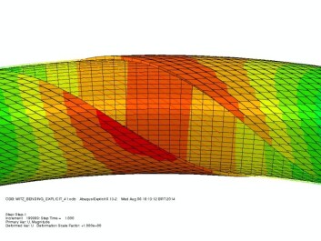 The figure shows the deformations of one of the layers of a flexible riser. It is the result of a simulation run by Caire and illustrates “the tough life” of a riser. (Illustration: Sintef) The figure shows the deformations of one of the layers of a flexible riser. It is the result of a simulation run by Caire and illustrates “the tough life” of a riser. (Illustration: Sintef)