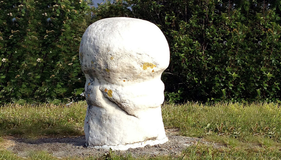 This marble phallus is found in Dønna municipality on the Helgeland coast. It originated from the migration period, and is probably over 1,600 years old. (Photo: Nina Tveter, NTNU) This marble phallus is found in Dønna municipality on the Helgeland coast. It originated from the migration period, and is probably over 1,600 years old. (Photo: Nina Tveter, NTNU)