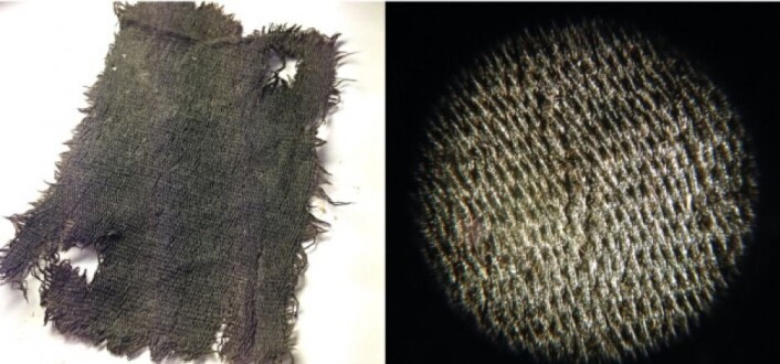 Fin treskaft klippet i rektangel, antakelig som gjenbruksmateriale. (Foto: NIKU 2015) Fin treskaft klippet i rektangel, antakelig som gjenbruksmateriale. (Foto: NIKU 2015)