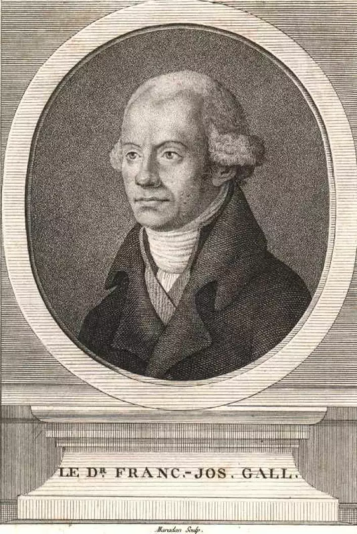 Franz Joseph Gall (1758 - 1828) regnes som frenologiens far.  (Foto: (Bilde: Ukjent opphav/Wikimedia commons.))