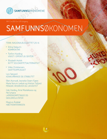 Studien er omtalt i siste nummer av Samfunnsøkonomen i artikkelen Lærernes kompetanse og elevenes resultater: Er det noen sammenheng? Magasinet kom ut 20. november. (Foto: Samfunnsøkonomene) Studien er omtalt i siste nummer av Samfunnsøkonomen i artikkelen Lærernes kompetanse og elevenes resultater: Er det noen sammenheng? Magasinet kom ut 20. november. (Foto: Samfunnsøkonomene)