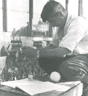 Markus Pestalozzi i arbeid på forsøksgården Vågønes. (Foto: Fra boka «Den grønne evolusjonen», Landbruksforlaget, 1989) Markus Pestalozzi i arbeid på forsøksgården Vågønes. (Foto: Fra boka «Den grønne evolusjonen», Landbruksforlaget, 1989)