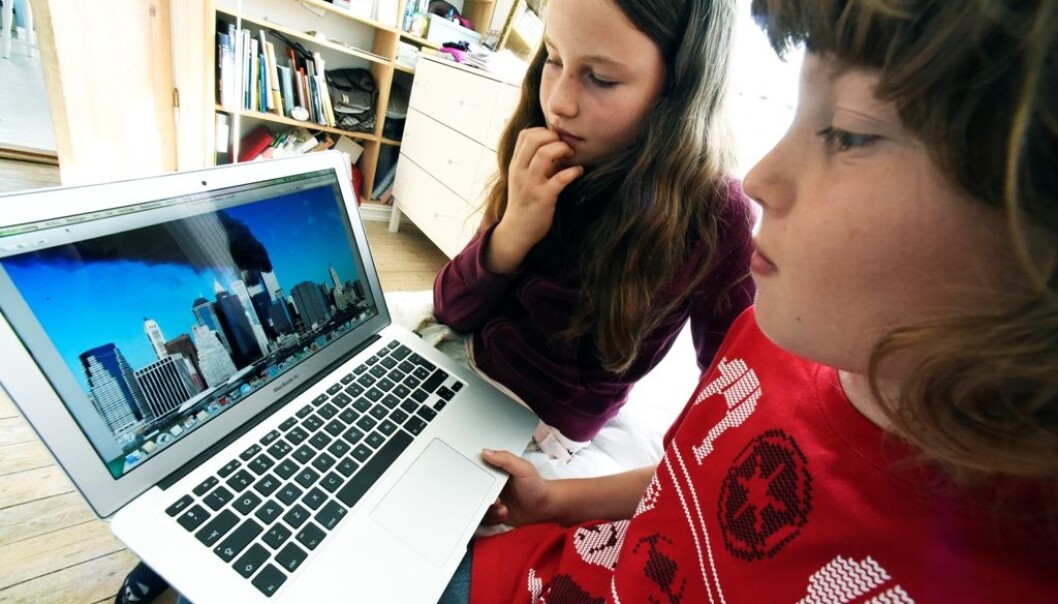 Det barn oppfatter som virkelige hendelser, kan virke mest skremmende, også på 10-åringene Anna og Aslak. (Foto: Ola Sæther/ UiO) Det barn oppfatter som virkelige hendelser, kan virke mest skremmende, også på 10-åringene Anna og Aslak. (Foto: Ola Sæther/ UiO)