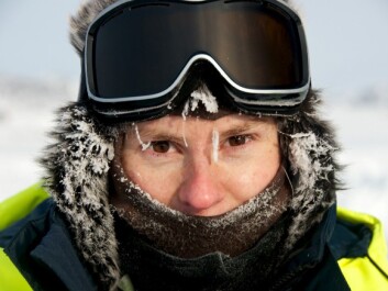 Mari-Ann Moen has participated in research expeditions just north of Svalbard where she collected data for characterization of sea ice. (Photo: Angelika Renner) Mari-Ann Moen has participated in research expeditions just north of Svalbard where she collected data for characterization of sea ice. (Photo: Angelika Renner)