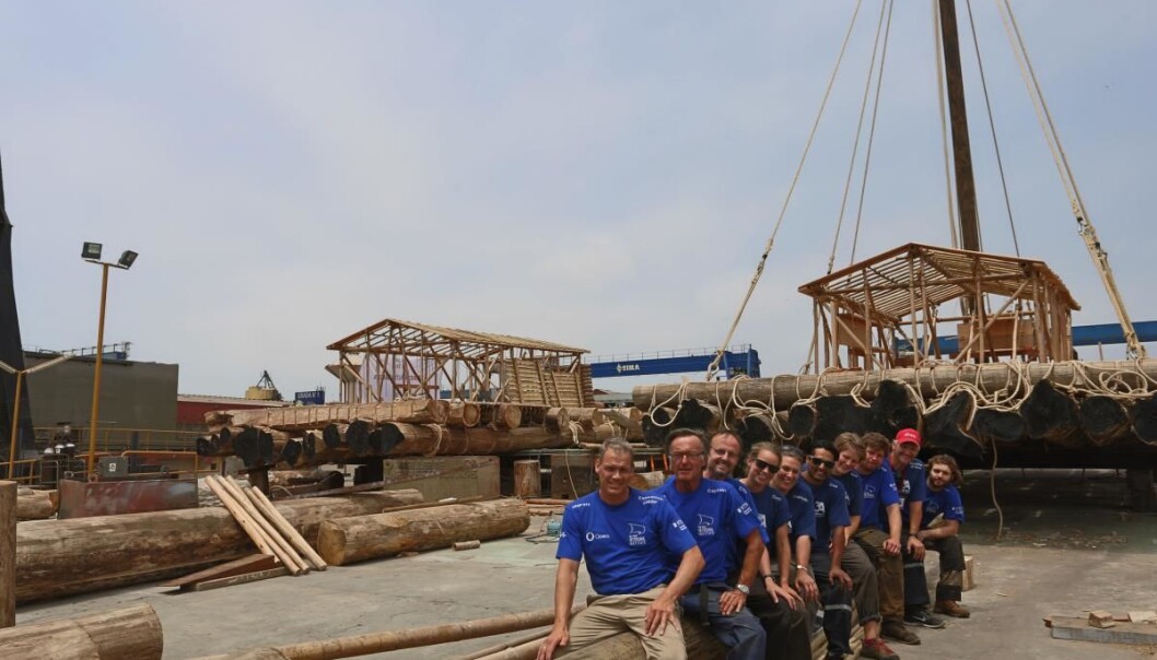 The fleet Kon-Tiki 2 will sail in the wake of Thor Heyerdahl on Sunday 1 November. (Photo: the Kon-Tiki 2 project's website) The fleet Kon-Tiki 2 will sail in the wake of Thor Heyerdahl on Sunday 1 November. (Photo: the Kon-Tiki 2 project's website)
