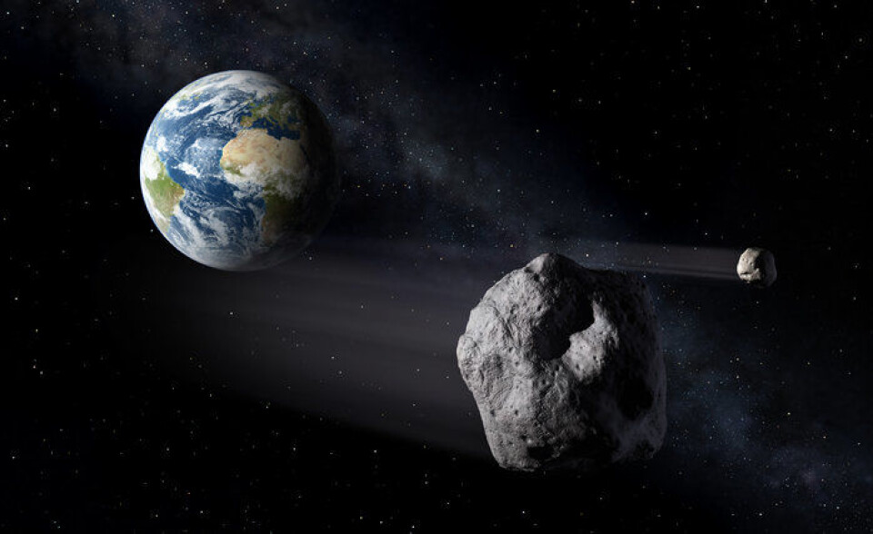 NEO, eller Near Earth Objects, er asteroider, kometer, eller andre himmellegemer som går nær jorda. Romorganisasjonene holder øye med disse objektene og oppdager stadig nye. (Foto: ESA/S. Corvaja)