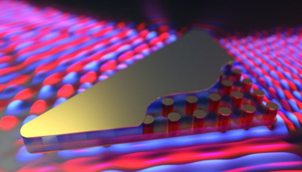 Det ble utvikla en variant av dette metamaterialet allerede i 2013, men først nå har de klart å lage noe som fungerer på mikrochips. (Foto: Peter Allen, Harvard Seas) Det ble utvikla en variant av dette metamaterialet allerede i 2013, men først nå har de klart å lage noe som fungerer på mikrochips. (Foto: Peter Allen, Harvard Seas)
