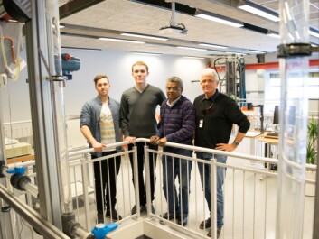 The UiS team, from left: Students Tor David Østvold and Einar Marvik, Senior Engineer Herimonja A. Rabenjafimanantsoa and Professor Rune Wiggo Time. (Photo: Leiv Gunnar Lie, UiS) The UiS team, from left: Students Tor David Østvold and Einar Marvik, Senior Engineer Herimonja A. Rabenjafimanantsoa and Professor Rune Wiggo Time. (Photo: Leiv Gunnar Lie, UiS)