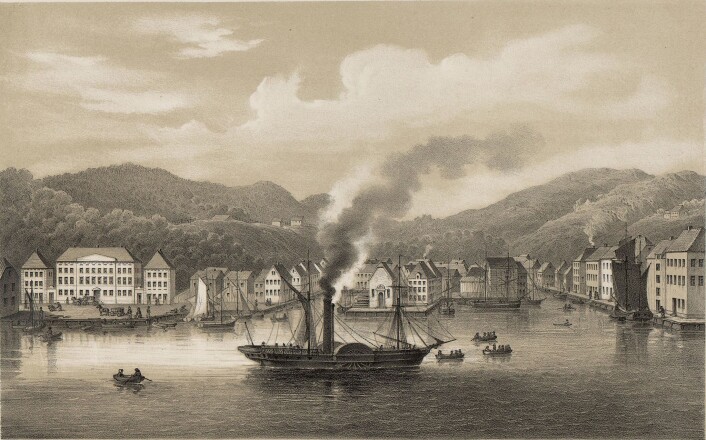 Dampbåtene gjorde at informasjon og varer raskere kunne fraktes. (Foto: (Illustrasjon: Wikimedia Commons)) Dampbåtene gjorde at informasjon og varer raskere kunne fraktes. (Foto: (Illustrasjon: Wikimedia Commons))