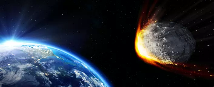 Den klassiske teorien er at dinosauerene døde ut da en diger asteroide traff jorden. Men er dette hele historien? (Foto: (Illustrasjon: Don Davies/NASA))