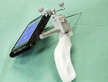 Instrumentet Multiguide med iPhone. (Foto: Thor Nielsen) Instrumentet Multiguide med iPhone. (Foto: Thor Nielsen)