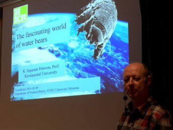 Professor K. Ingemar Jönsson gives a lecture about the fascinating world of the water bear. (Photo: Torbjørn Ekrem, NTNU University Museum) Professor K. Ingemar Jönsson gives a lecture about the fascinating world of the water bear. (Photo: Torbjørn Ekrem, NTNU University Museum)