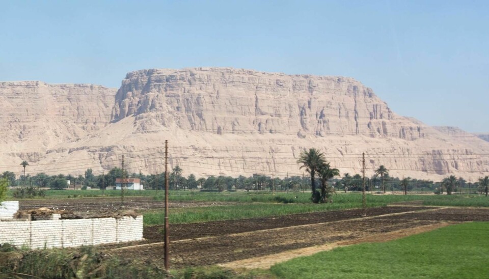 Jabal al-Tarif, the cliff where the Nag Hammadi Codices were discovered. (Photo: Hugo Lundhaug)
