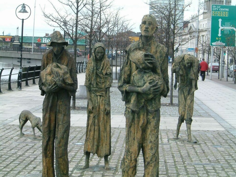 The Potato Famine changed Ireland and the United States, too. The picture shows a Dublin monument to everyone who was forced to leave the country because of the famine. (Photo: AlanMc/wikimedia commons.)