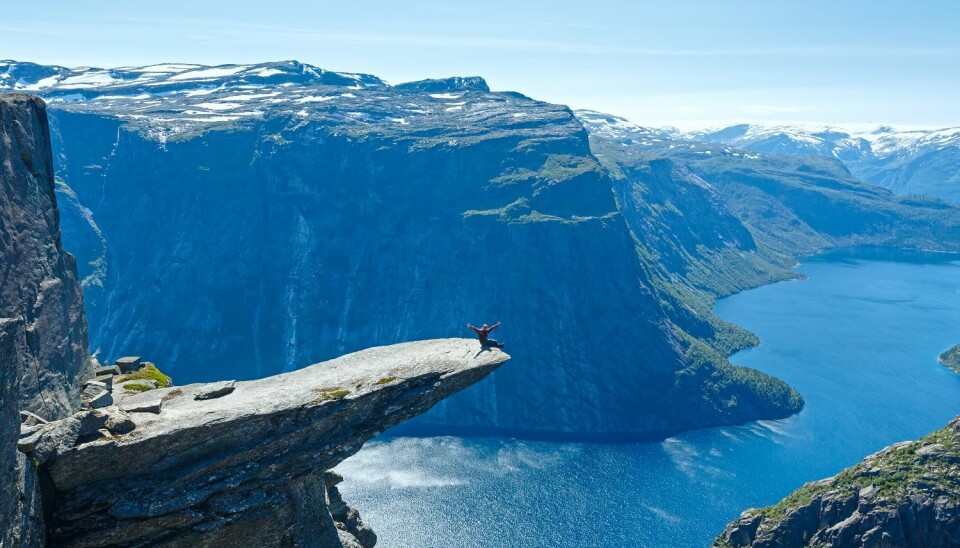 Trolltunga, or 'Troll's tounge', is a popular destination for tourists. But many travellers are not properly prepared for the demanding hike to the top. (Photo: Colourbox)