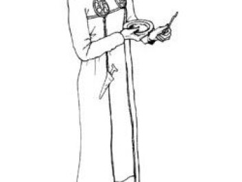 The men who returned alive from the dangerous Viking raids gave the fittings they had stolen to female family members who waited for them at home. The fittings were then turned into garment jewellery, worn on traditional Norse clothing as brooches, pendants or belt fittings. (Illustration: Roger Simpson, Northern Archaeological Associates) The men who returned alive from the dangerous Viking raids gave the fittings they had stolen to female family members who waited for them at home. The fittings were then turned into garment jewellery, worn on traditional Norse clothing as brooches, pendants or belt fittings. (Illustration: Roger Simpson, Northern Archaeological Associates)