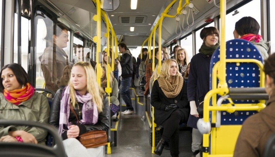 Norwegians don't care to start conversations with strangers on the bus. They strive to find a seat where they can sit by themselves. But does that mean that they are impolite? (Photo: Shutterstock / NTB Scanpix)