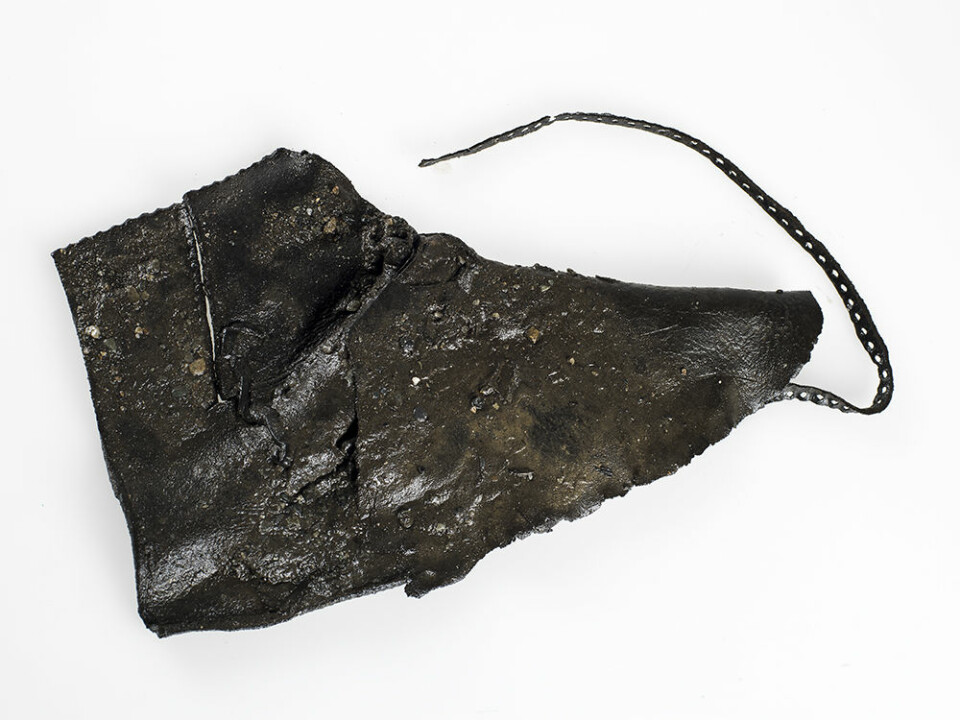 One of the most complete shoes from this time period found at the Ørland site. (Photo: Åge Hojem, NTNU University Museum)