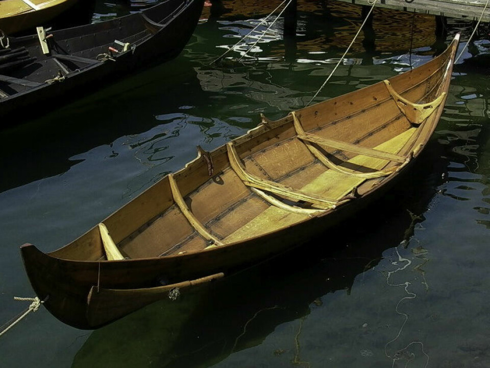 Example of a typical Nordic-type boat, a copy of Gokstadfæringen. (Photo: Knut Paasche, NIKU)