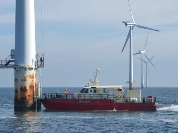 Shoreline designs software that can make operating and maintaining offshore wind turbines more efficient. Here we can see wind farm maintenance in practice. (Photo: Simen Malmin)