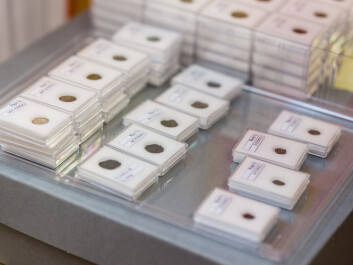Bracteates were minted in Norway for hundreds of years. The silver content dipped below 20 per cent at times. NTNU has a significant collection stored behind heavy, armoured doors. (Photo: Julie Gloppe Solem, NTNU) Bracteates were minted in Norway for hundreds of years. The silver content dipped below 20 per cent at times. NTNU has a significant collection stored behind heavy, armoured doors. (Photo: Julie Gloppe Solem, NTNU)