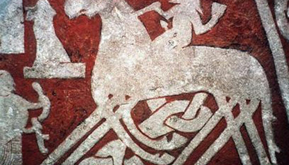 The god Odin riding atop Sleipner is depicted on a Norse petroglyph. (Photo: Wikipedia)