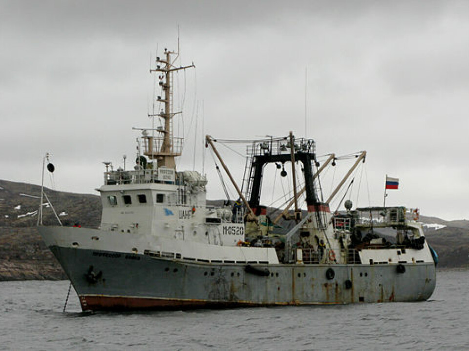 The research vessel that was used during the expedition in 2008, F/F Professor Boyko, is owned by the Institute of Marine Research in Murmansk (PINRO). (Photo: E. Sentyabov, PINRO)