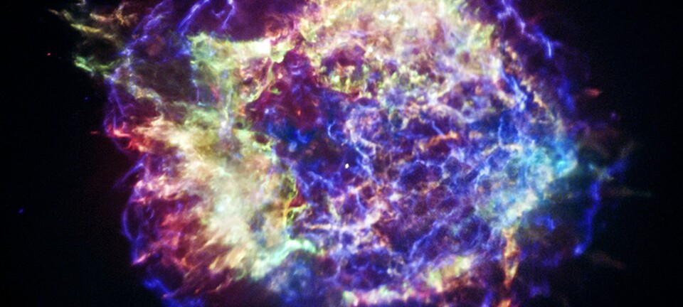 Fluor dannes i supernovaeksplosjoner, som den som fant sted for om lag 300 år siden i stjernebildet Kassiopeia, og som vi fortsatt kan beundre restene av.  (Foto: NASA, CXC, SAO)