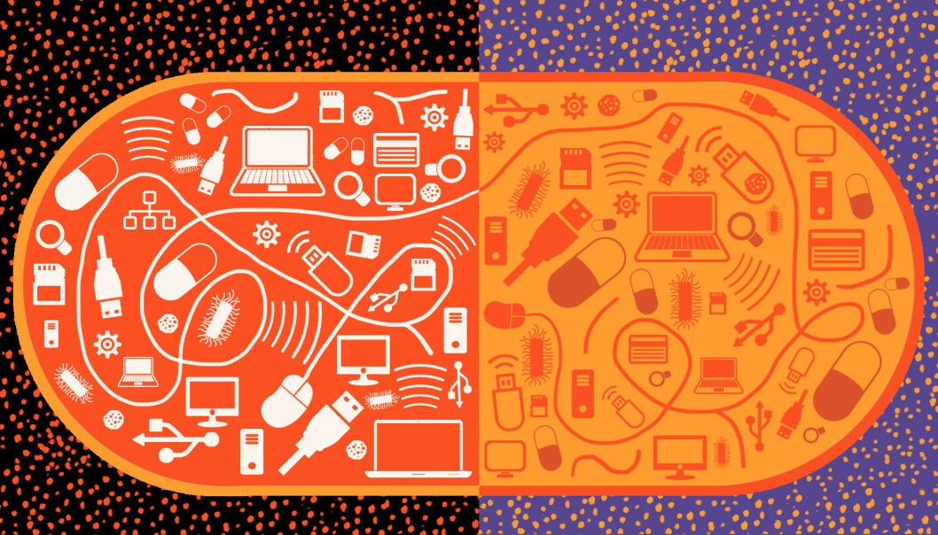 Digital drug discovery (Illustration: Renate Thor) Digital drug discovery (Illustration: Renate Thor)