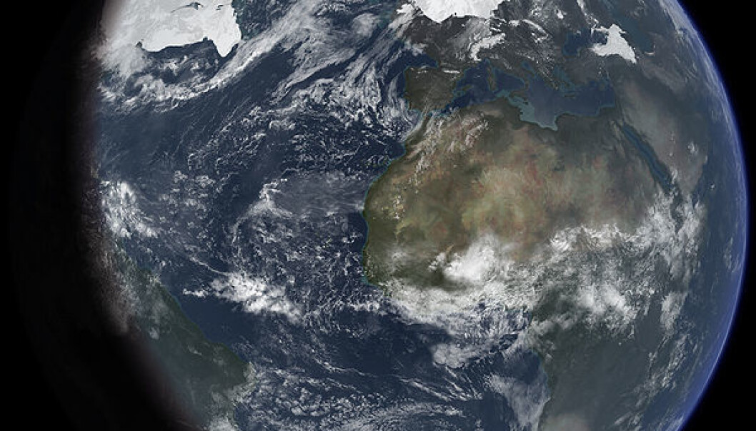 An artist's impression of ice age Earth at glacial maximum. Based on: An artist's impression of ice age Earth at glacial maximum. Based on: