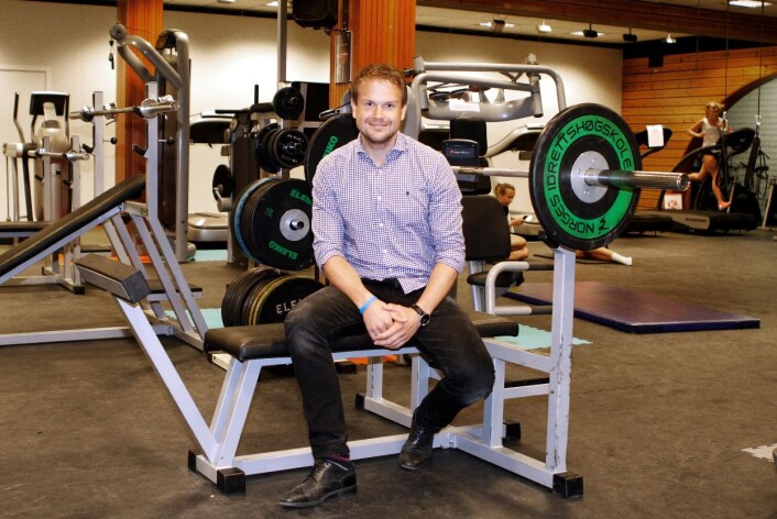 Tormod Skogstad Nilsen i styrketreningsrommet på Norges idrettshøgskole. (Foto: Yvonne Haugen) Tormod Skogstad Nilsen i styrketreningsrommet på Norges idrettshøgskole. (Foto: Yvonne Haugen)