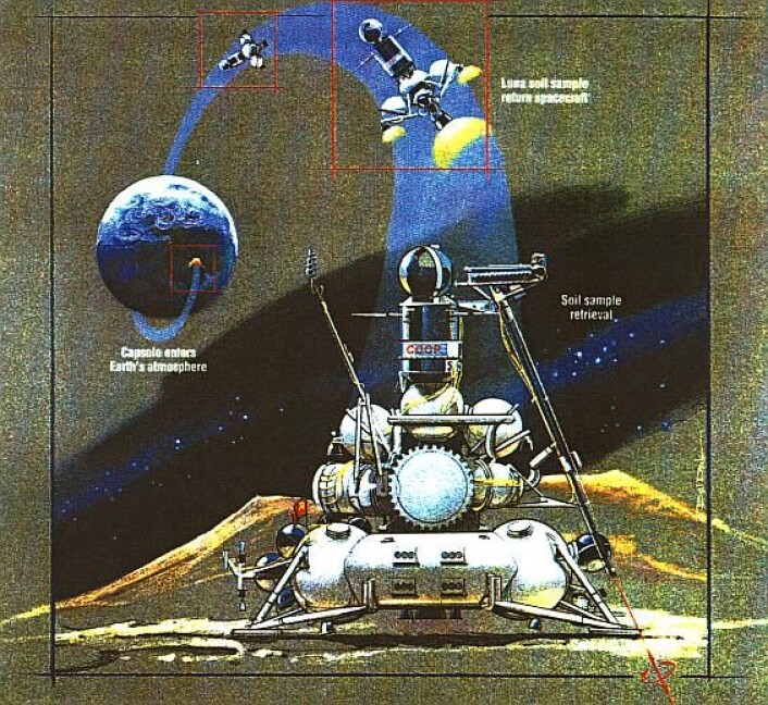 Luna 24 returnerte måneprøver i 1976. Nå planlegger russerne en oppfølger som skal kartlegge hvor en eventuell russisk månebase kan ligge. (Foto: (Illustrasjon: NASA)) Luna 24 returnerte måneprøver i 1976. Nå planlegger russerne en oppfølger som skal kartlegge hvor en eventuell russisk månebase kan ligge. (Foto: (Illustrasjon: NASA))