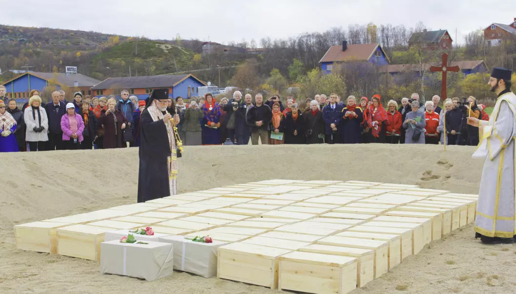 The controversial reburial of 94 skeletons took place in September 2011. Skeletons were buried according to Orthodox Christian tradition. (Photo: Rolf Arvola)