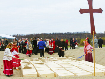 From the reburial ceremony in 2011 (Photo: Rolf Arvola) From the reburial ceremony in 2011 (Photo: Rolf Arvola)