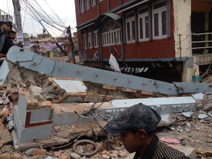 Ødelagte bygninger i Katmandu etter jordskjelvet i april i år. (Foto: Krish Dulal/CC BY-SA 3.0) Ødelagte bygninger i Katmandu etter jordskjelvet i april i år. (Foto: Krish Dulal/CC BY-SA 3.0)