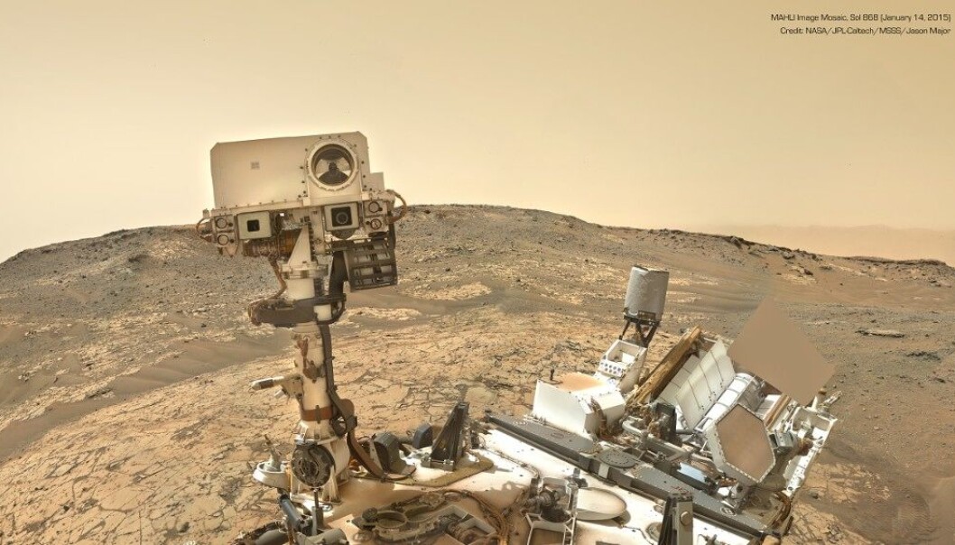 En av mange selfier Curiosity har tatt på sin ferd rundt på Mars. (Foto: NASA, JPL-Caltech, MSSS, Jason Major) En av mange selfier Curiosity har tatt på sin ferd rundt på Mars. (Foto: NASA, JPL-Caltech, MSSS, Jason Major)