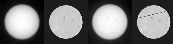 Her ser vi fire forskjellige varianter av Merkur-passasjen sett fra Mars. (Foto: NASA, JPL-Caltech, MSSS, Texas A&amp;M)