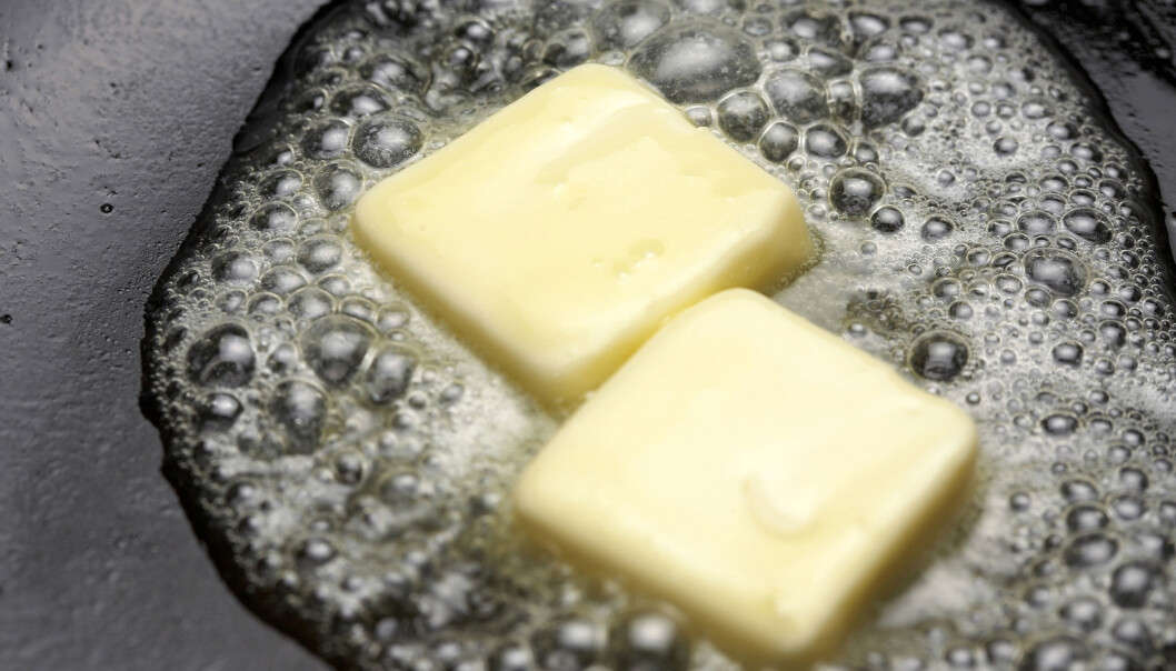 Studien viser at smør er mest stabilt under oppvarming, tett fulgt av fast margarin og flytende margarin. (Foto: Microstock) Studien viser at smør er mest stabilt under oppvarming, tett fulgt av fast margarin og flytende margarin. (Foto: Microstock)