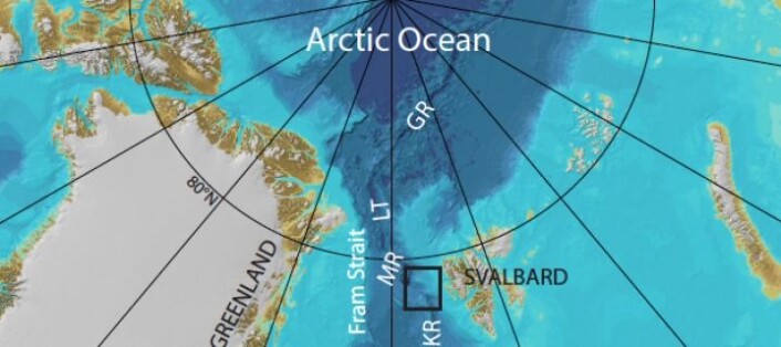 Knipovich ryggen, en undersjøisk fjellkjede, ligger i Framstredet mellom Grønland og Svalbard. (Foto: UiT) Knipovich ryggen, en undersjøisk fjellkjede, ligger i Framstredet mellom Grønland og Svalbard. (Foto: UiT)