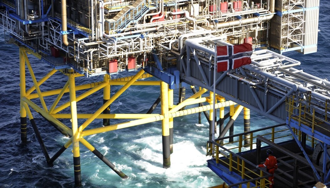 CO2 fanges og lagres på Sleipner-plattformen i Nordsjøen. (Foto: Marit Hommedal, NTB Scanpix) CO2 fanges og lagres på Sleipner-plattformen i Nordsjøen. (Foto: Marit Hommedal, NTB Scanpix)