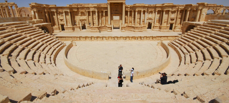 Teateret i Palmyra. Ruinene er i dag blant de største og mest særegne kulturminnene i Midtøsten. Blandingen av gresk-romerske, syriske, arabiske og mesopotamiske impulser som kommer til uttrykk i kunst, arkitektur og innskrifter savner sidestykke.  (Foto: Omer Sanadiki, Reuters)