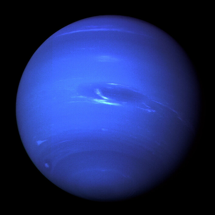 Planeten Neptun, også sett av Voyager 2. (Foto: NASA/JPL) Planeten Neptun, også sett av Voyager 2. (Foto: NASA/JPL)
