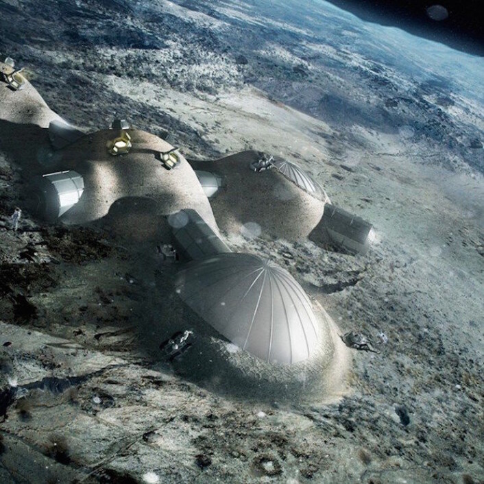 Wörner foreslo en bemannet base på baksiden av Månen som et internasjonalt samarbeidsprosjekt etter Den internasjonale romstasjonen. (Foto: ESA/ Foster + Partners) Wörner foreslo en bemannet base på baksiden av Månen som et internasjonalt samarbeidsprosjekt etter Den internasjonale romstasjonen. (Foto: ESA/ Foster + Partners)