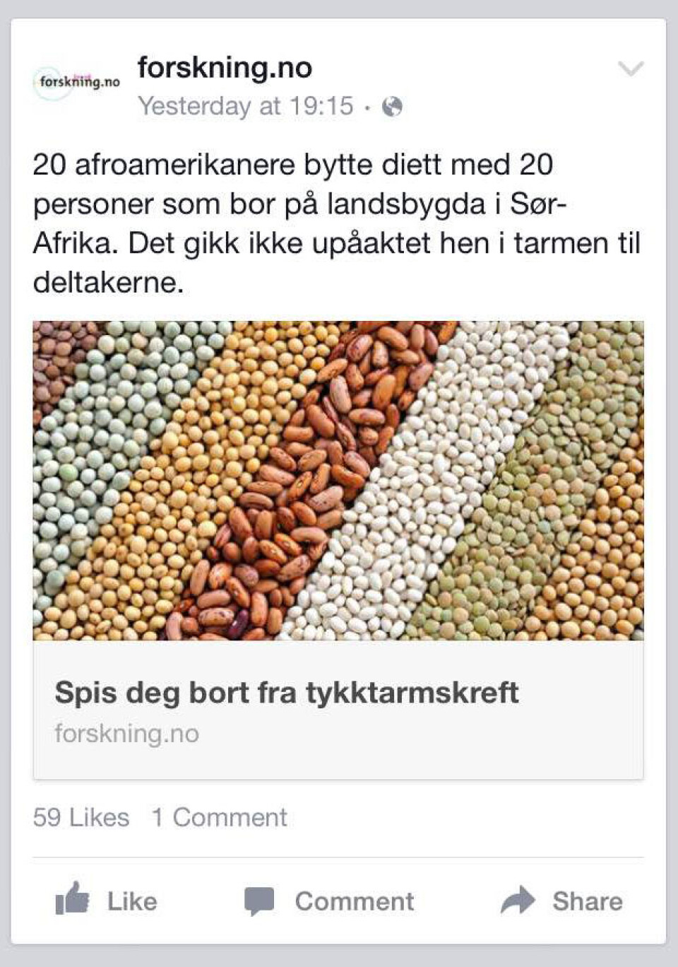 Skjermdump frå Facebook